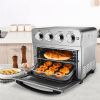 24QT Convection Air Fryer Countertop Oven; Roast; Bake; Broil; Reheat; Fry Oil-Free; Stainless Steel; Silver